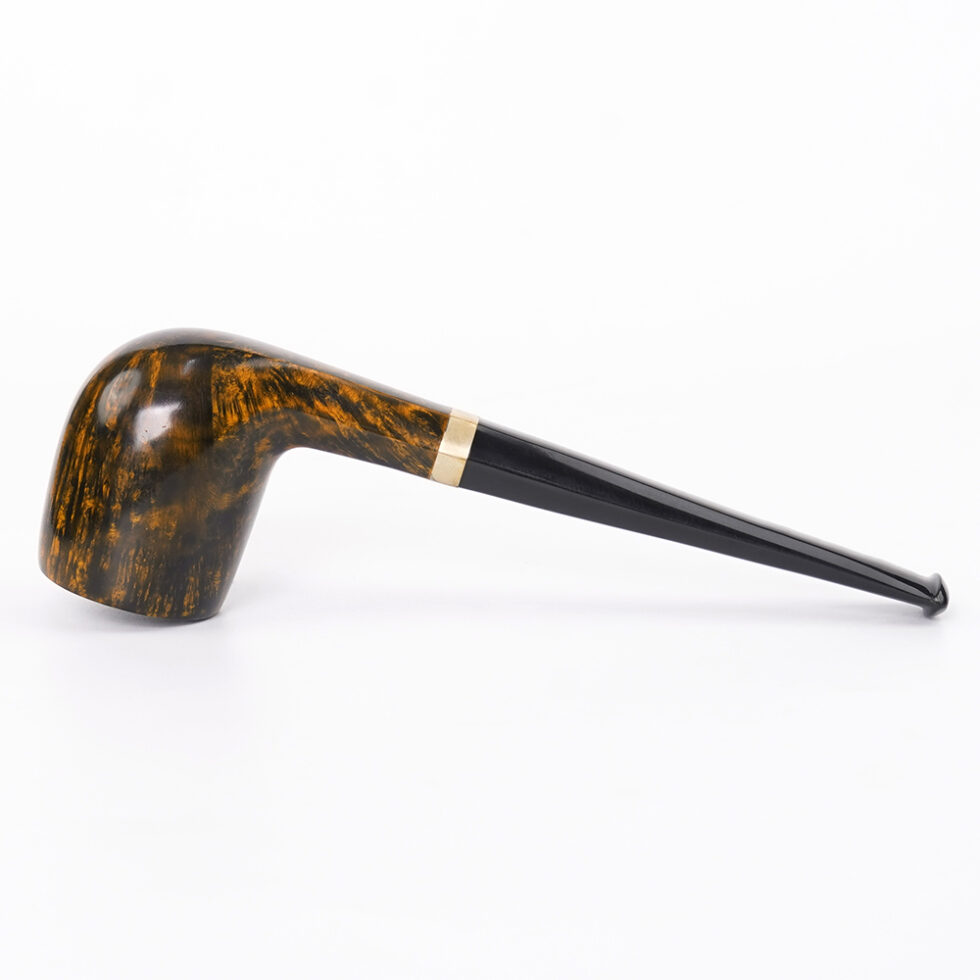 Handmade Briar Wood Pipe With Metal Accents