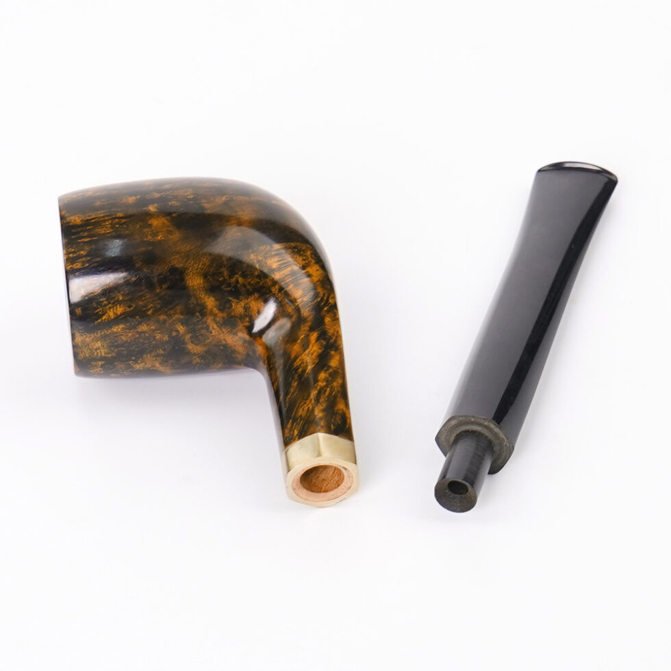 Wood Pipe With Metal Accents