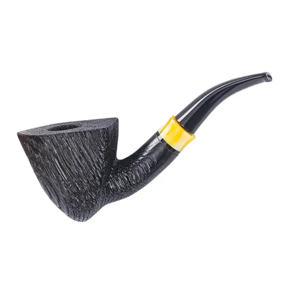 Carbonized Oak Wood Tomahawk Pipe