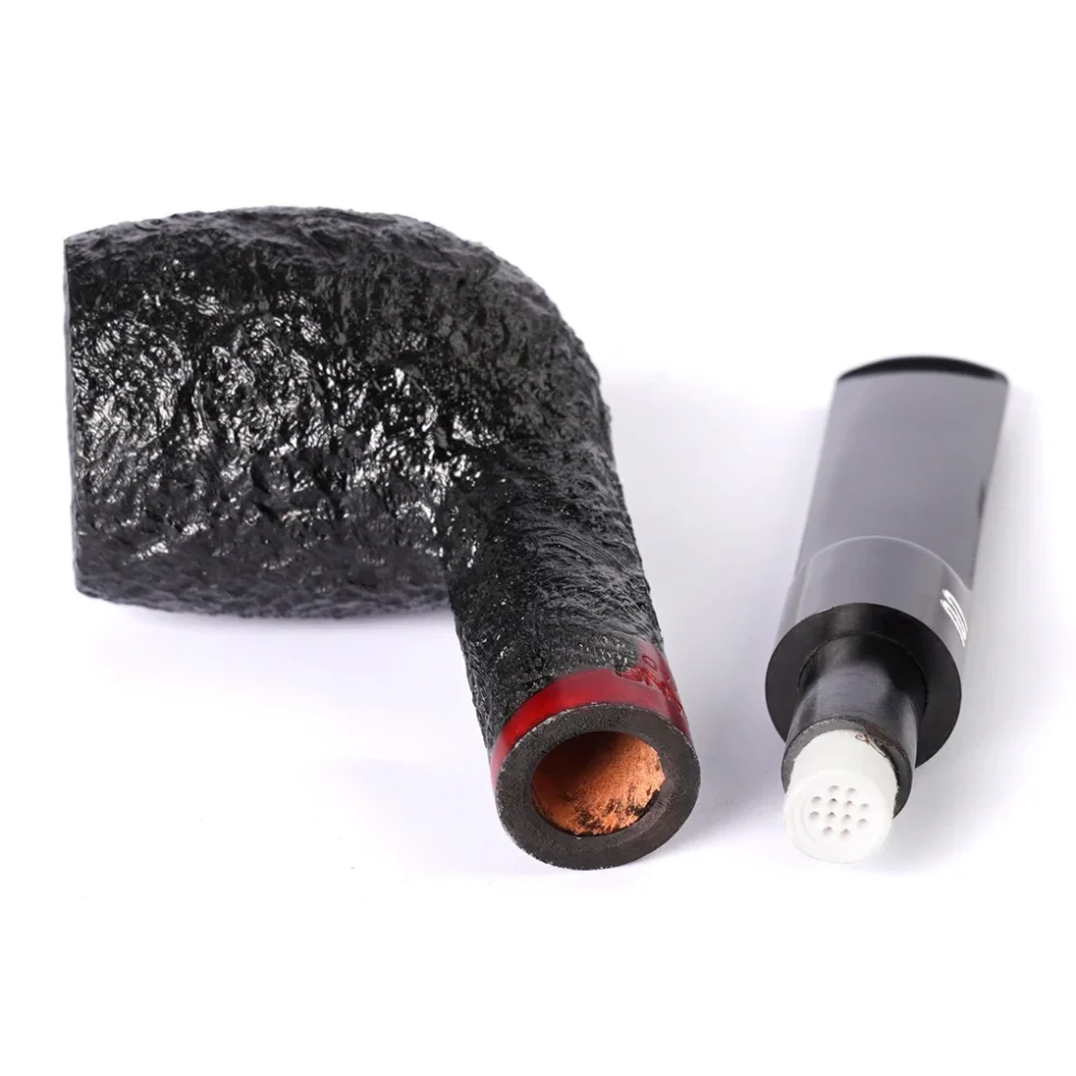 Classic Sandblasted Billiard Tobacco Pipe