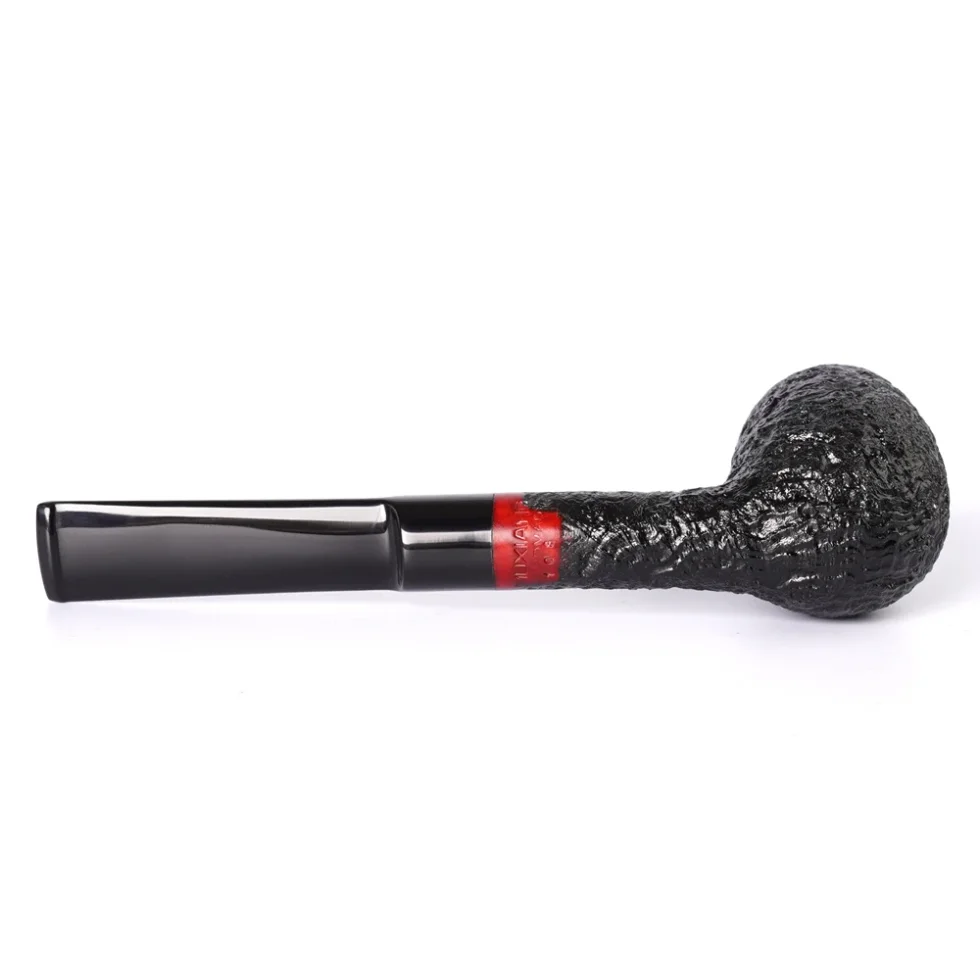 Sandblasted Billiard Tobacco Pipe