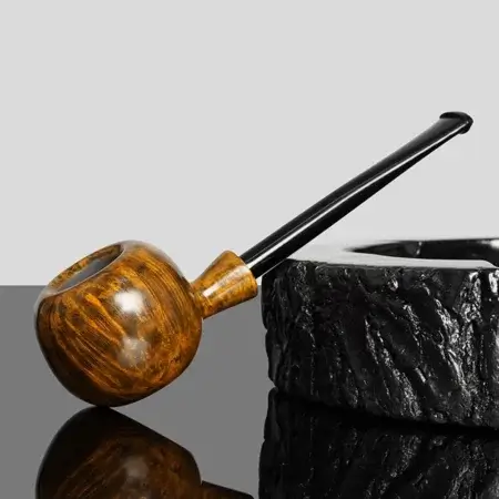 Handmade Apple Straight Stem Tobacco Pipe