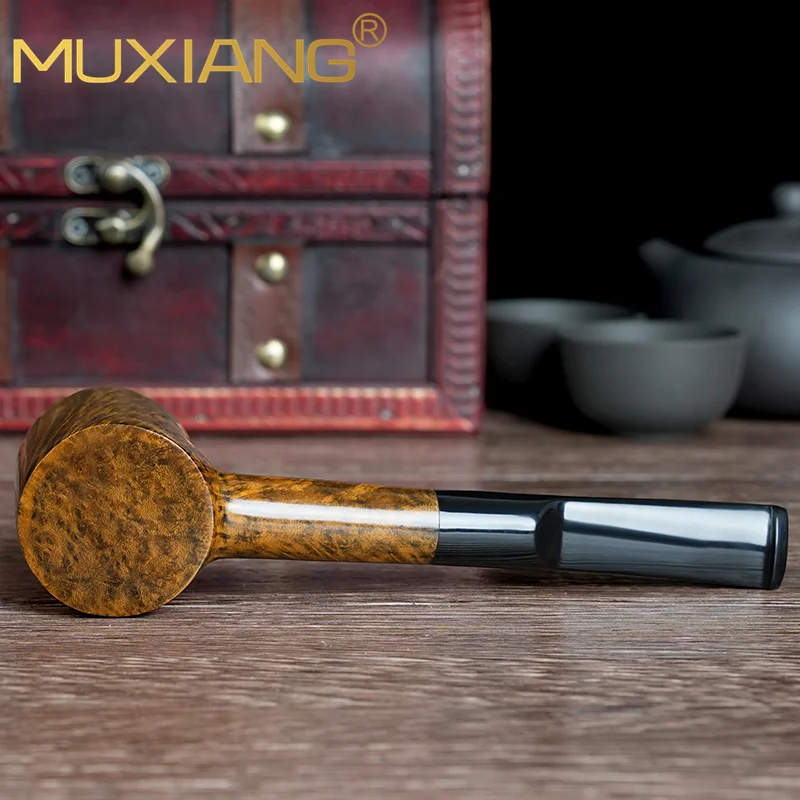 High-End Briar Wood Poker Tobacco Pipe