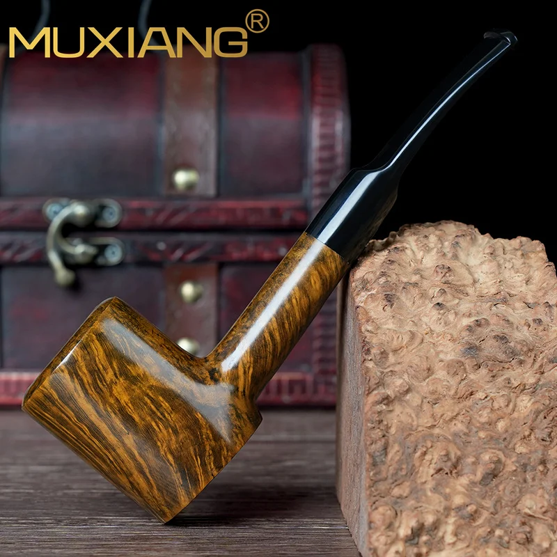 High-End Briar Wood Poker Tobacco Pipe