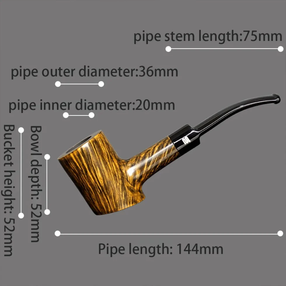 Flat Bottom Hammer-Shaped Briar Pipe