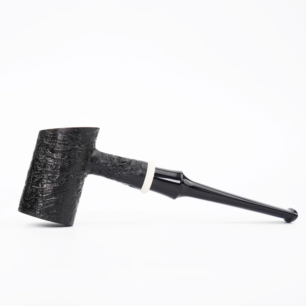 Black Sandblasted Hammer Tobacco Pipe