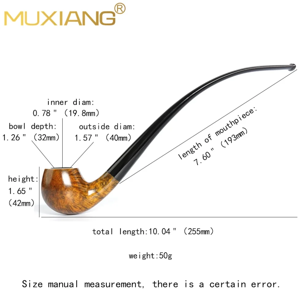 Premium Gandalf Style Churchwarden Wooden Pipe