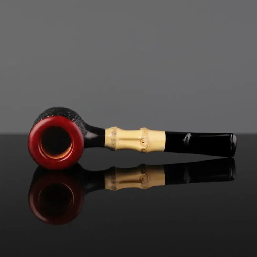 Hand-Carved Straight Briar Pipe