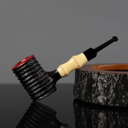 Hand-Carved Straight Briar Pipe