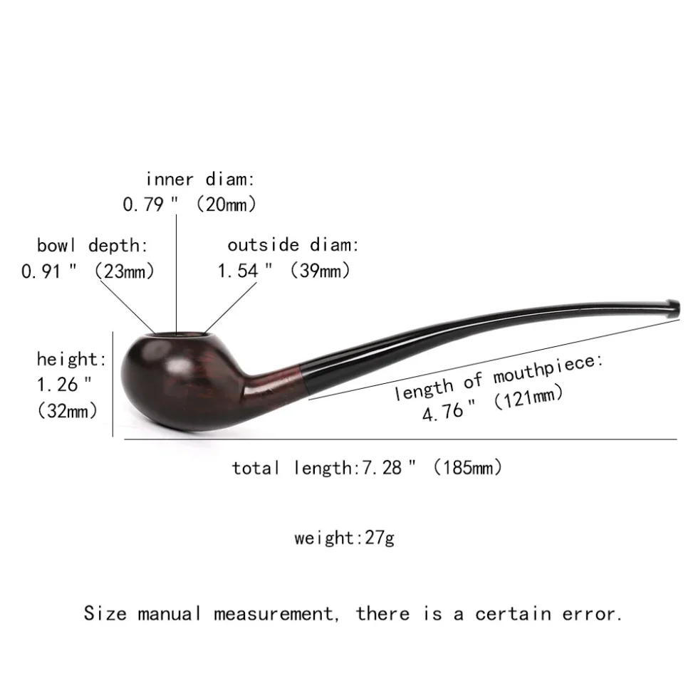 7 Inch Churchwarden Tobacco Pipe