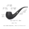 Black Sandblasted Sherlock Holmes Billiard Pipe