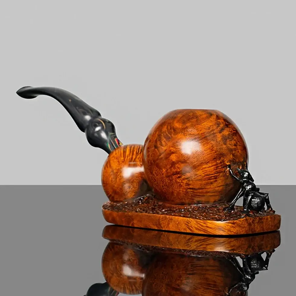 Hand-Carved Briar Root Pipe