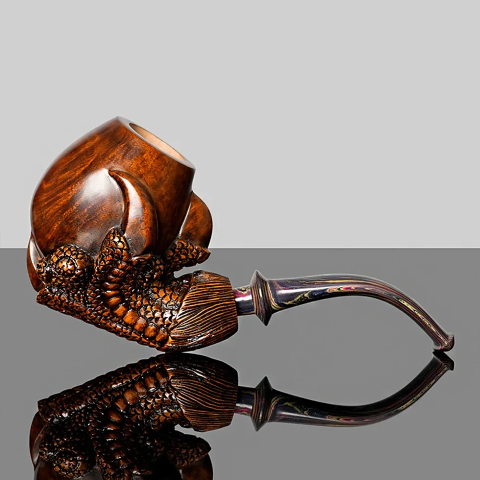 Hand-Carved Dragon Claw Egg Pipe