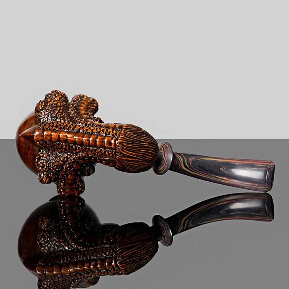 Hand-Carved Dragon Claw Egg Pipe