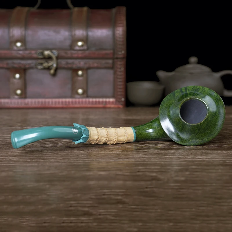 Handmade Green Artistic Briar Pipes