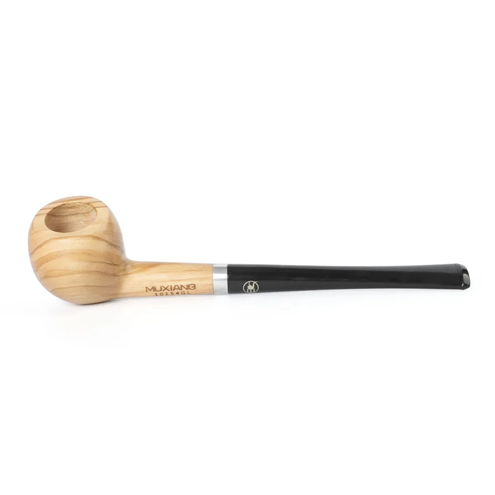 Olive Wood Straight Stem Billiard Pipe