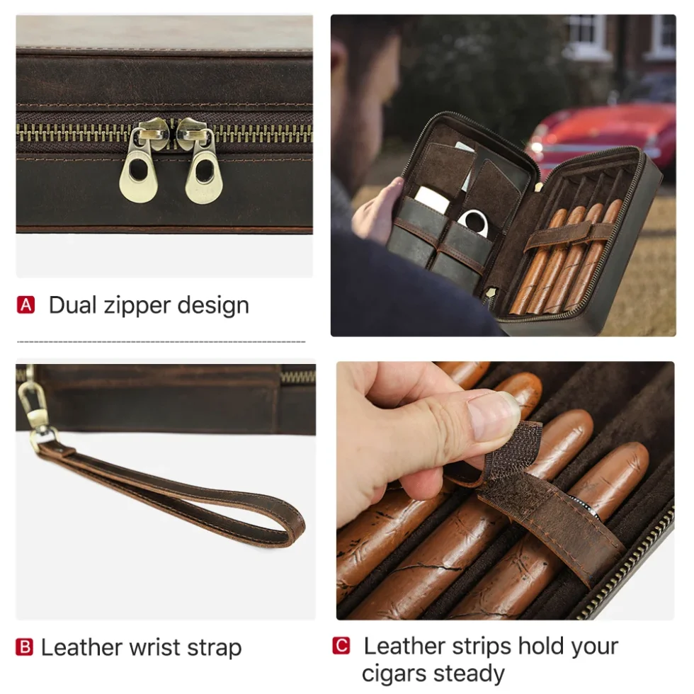 Leather Cigar Box Handbag