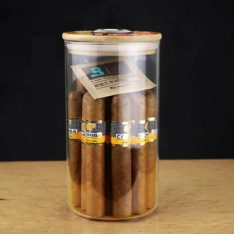 cigar humidor glass jar