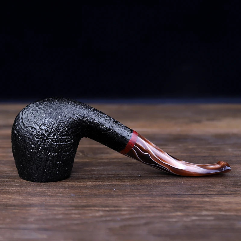 Sandblasted Handle Tobacco Pipe