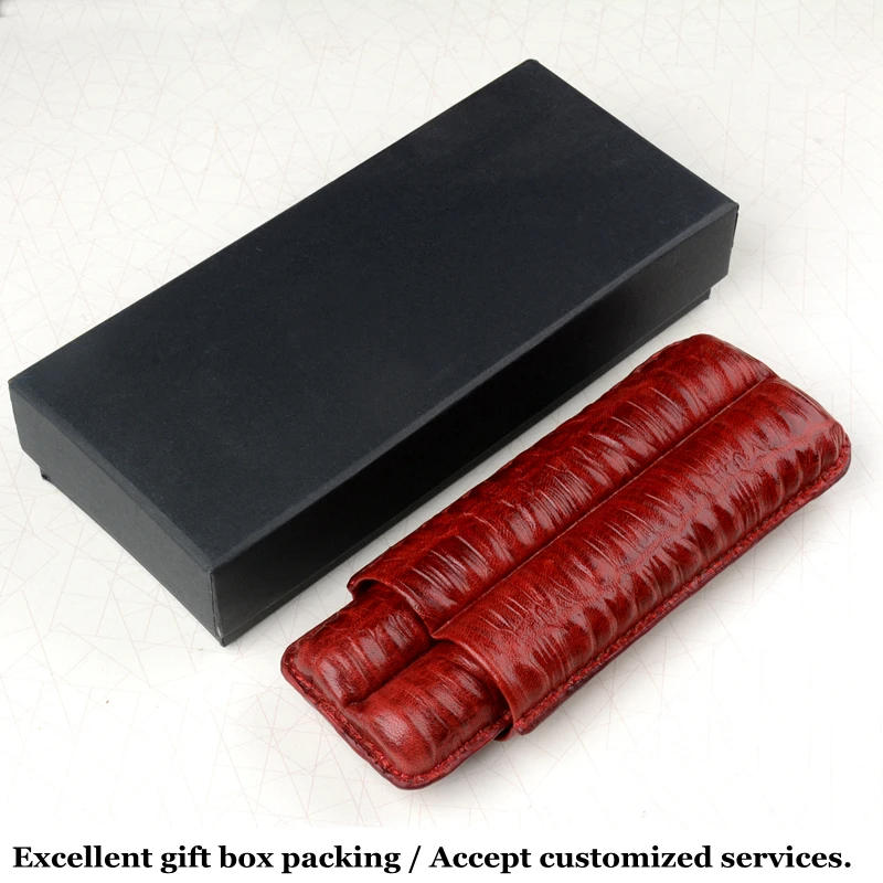 Portable Leather Cigar Case