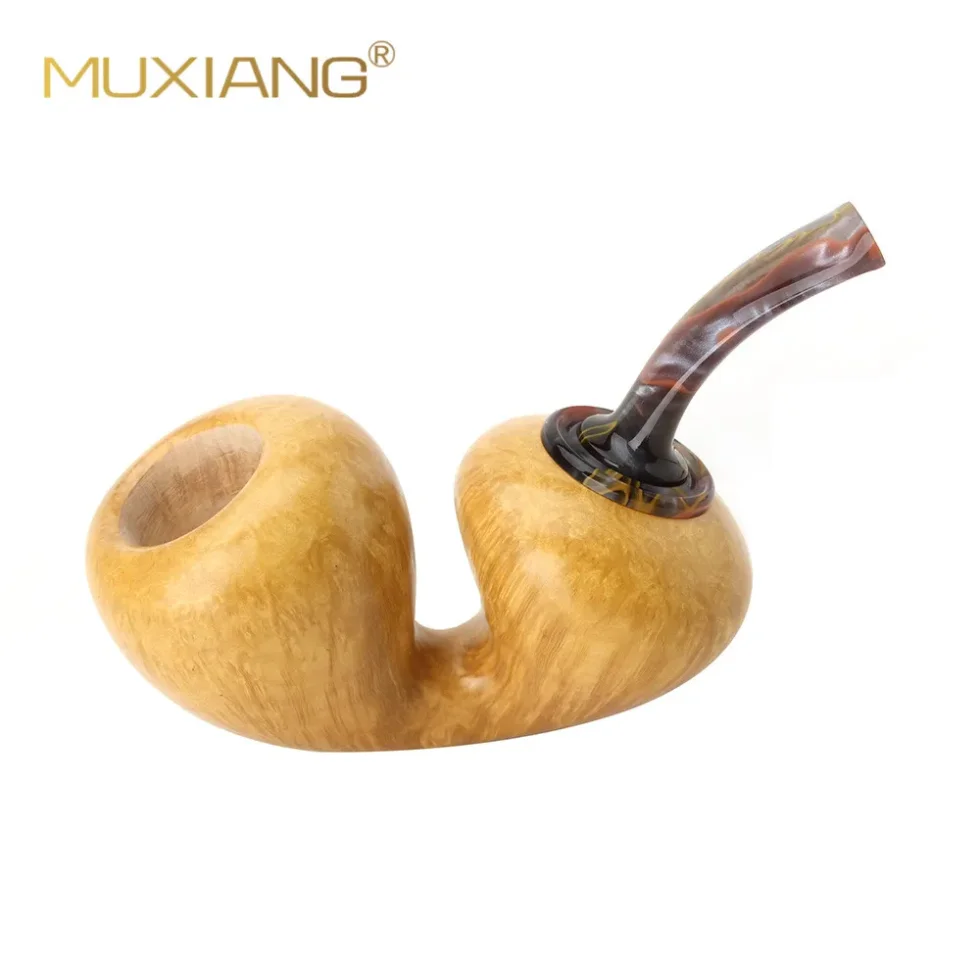 Calabash Tobacco Pipe Curved Stem Mouthpiece