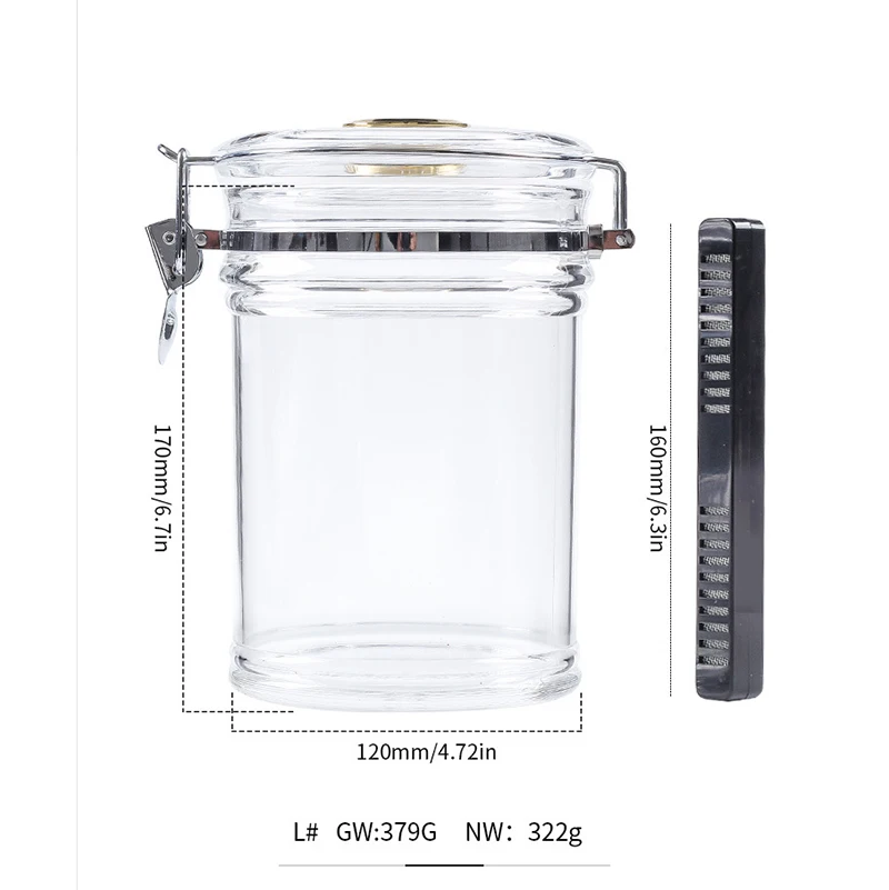 acrylic cigar humidor jar