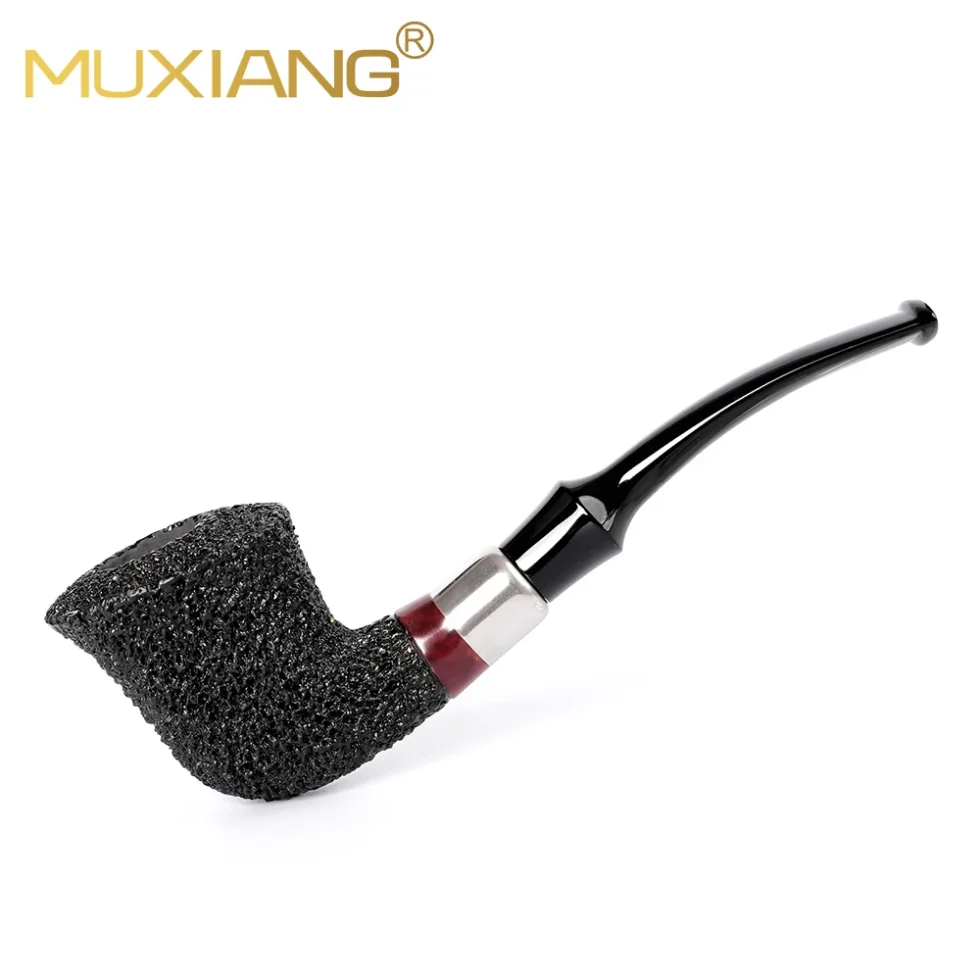 Black Sandblasted Zulu Tobacco Pipe