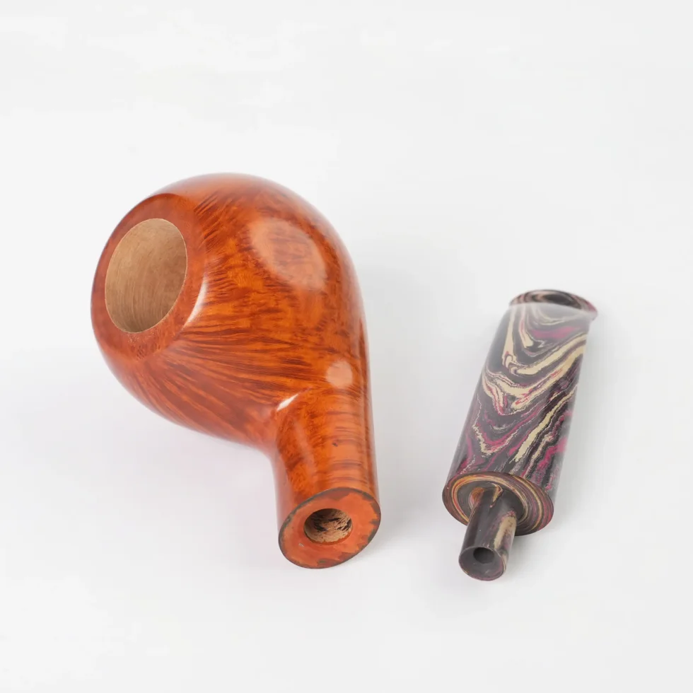 Curved Stem Handmade Briar Tomato Pipe