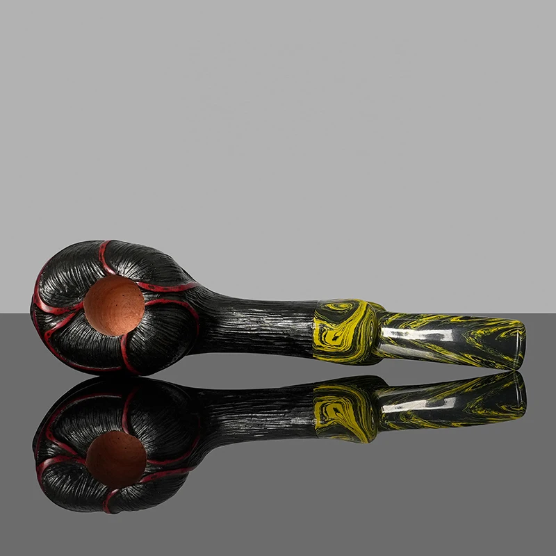 Hand-Sandblasted Tobacco Pipe