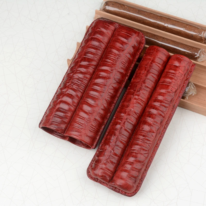 Portable Leather Cigar Case