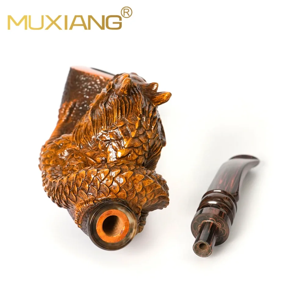 2024 New Hand-Carved Dragon Tobacco Pipe