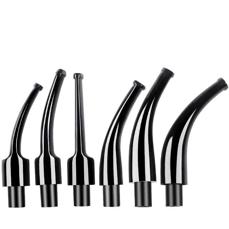 Black Acrylic Mouthpieces Pipe Stems