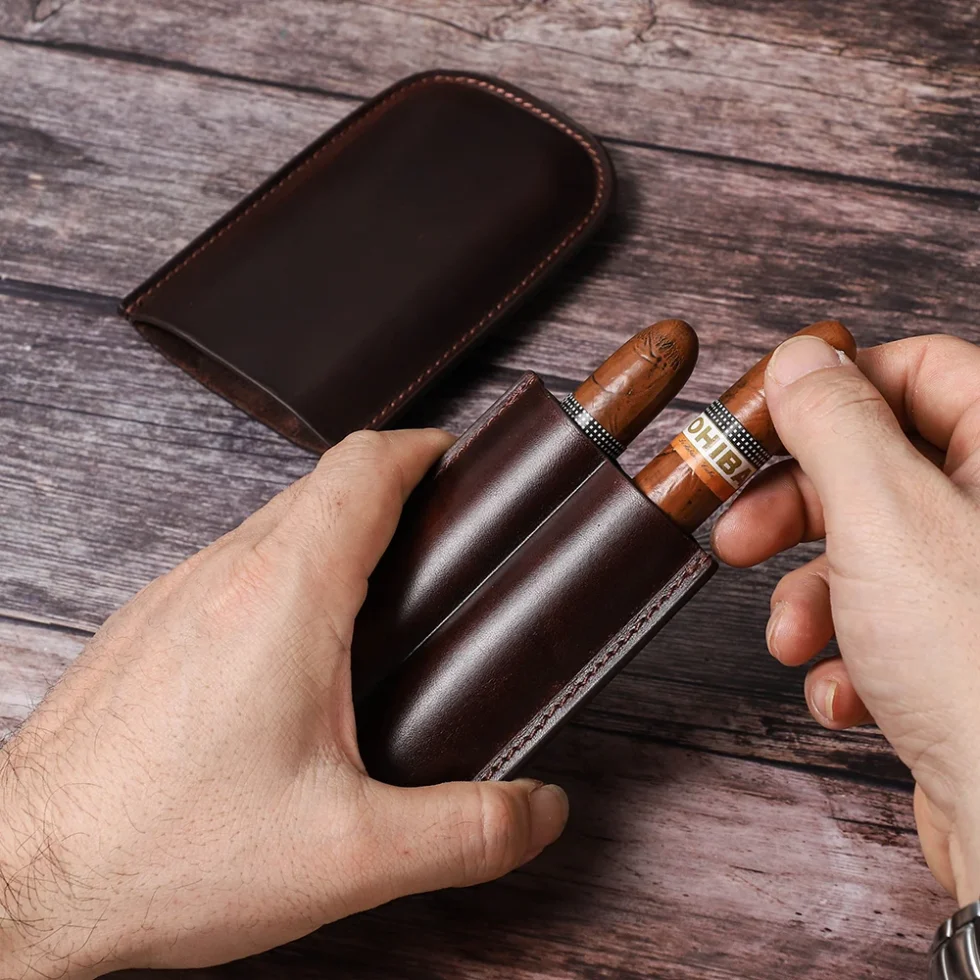 Leather Pocket Cigar Case