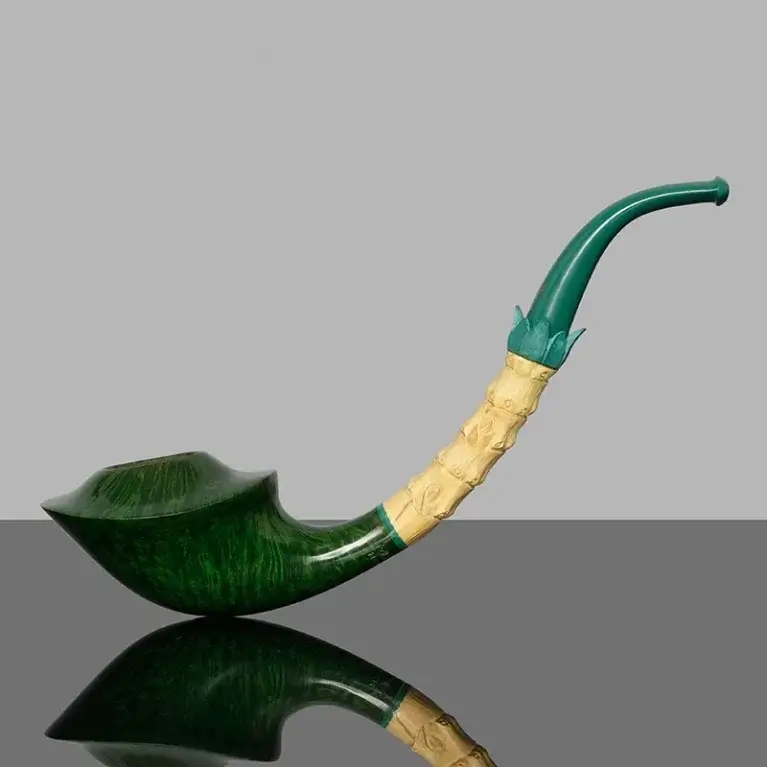 Handmade Green Artistic Briar Pipes