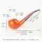 Curved Stem Handmade Briar Tomato Pipe With Colorful Vulcanized Rubber Mouthpiece