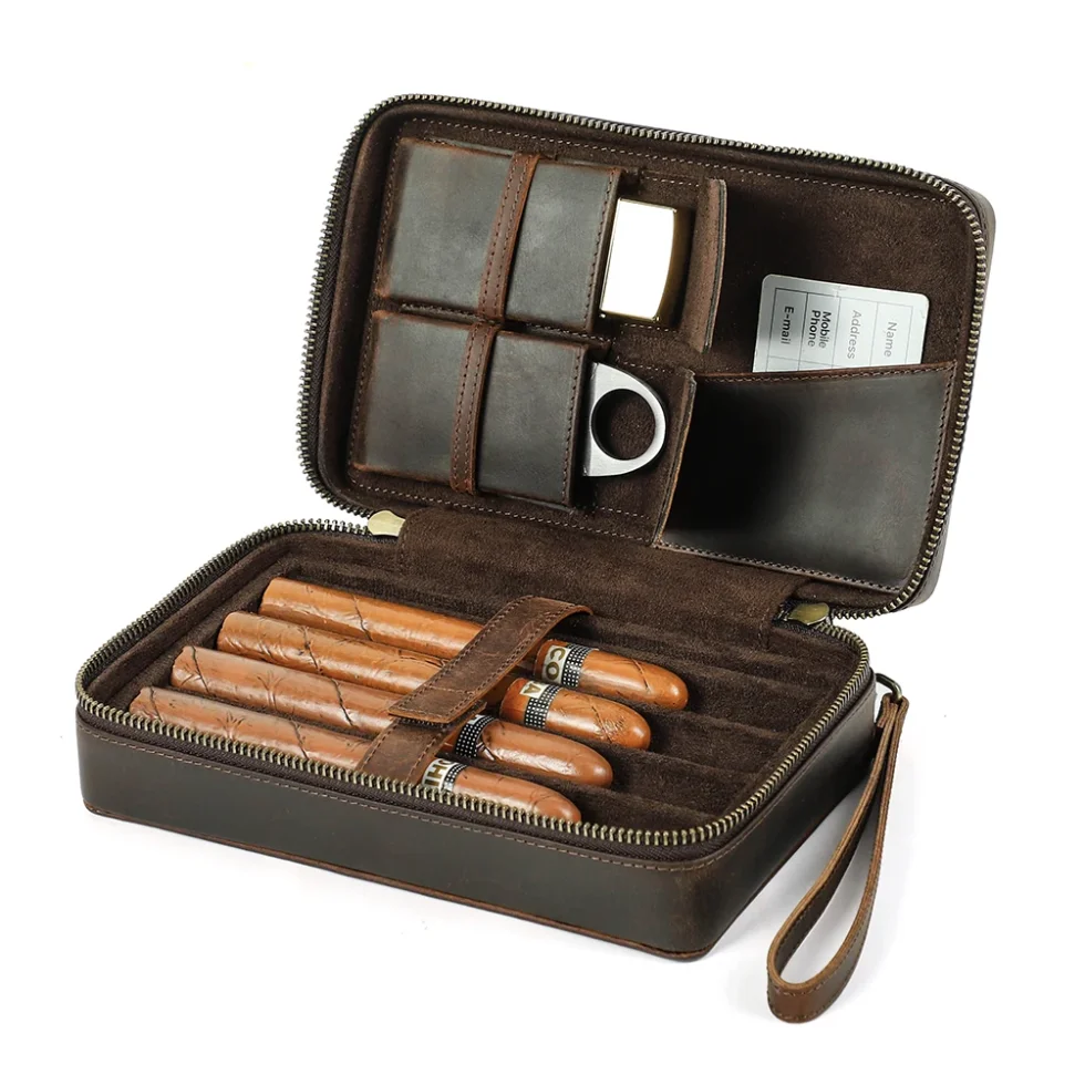 Leather Cigar Box Handbag