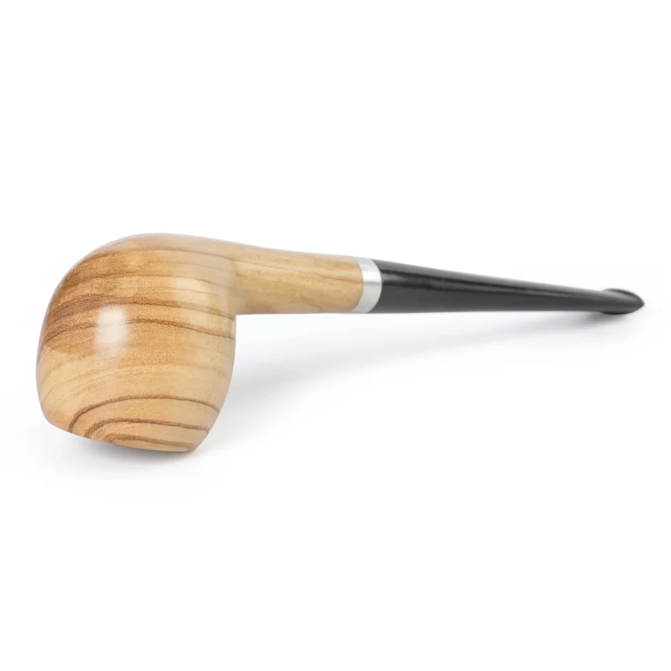 Olive Wood Straight Stem Billiard Pipe