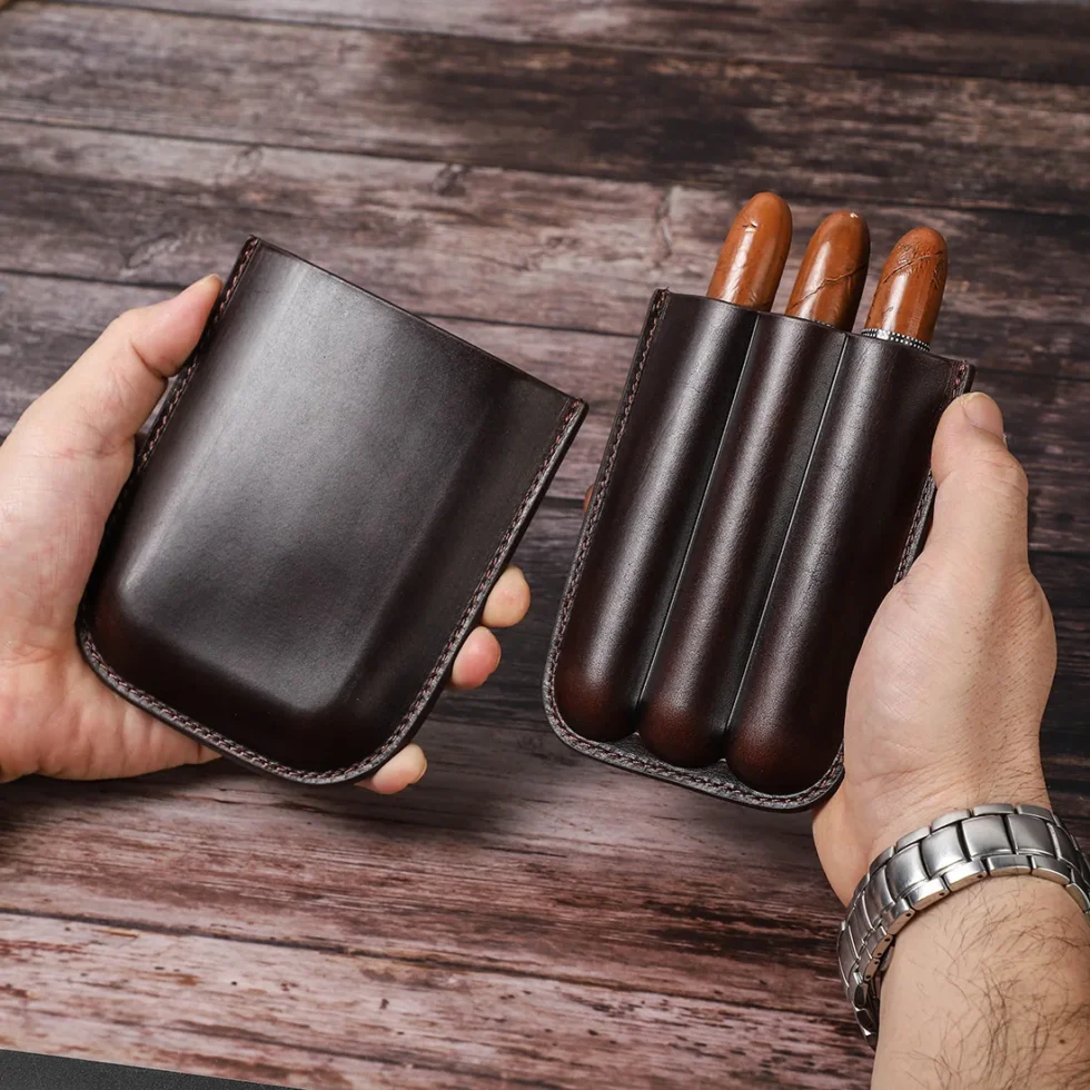 Leather Pocket Cigar Case