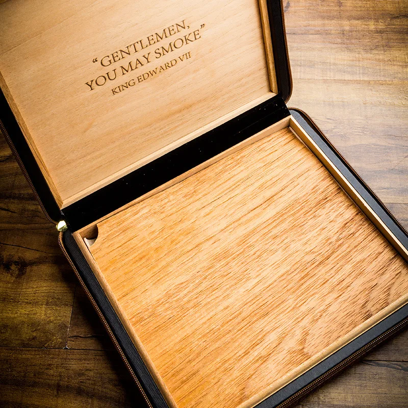 Portable Cedar Wood Cigar Box