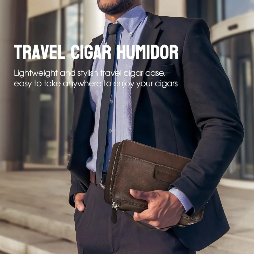 Travel Cigar Humidor With Accessories