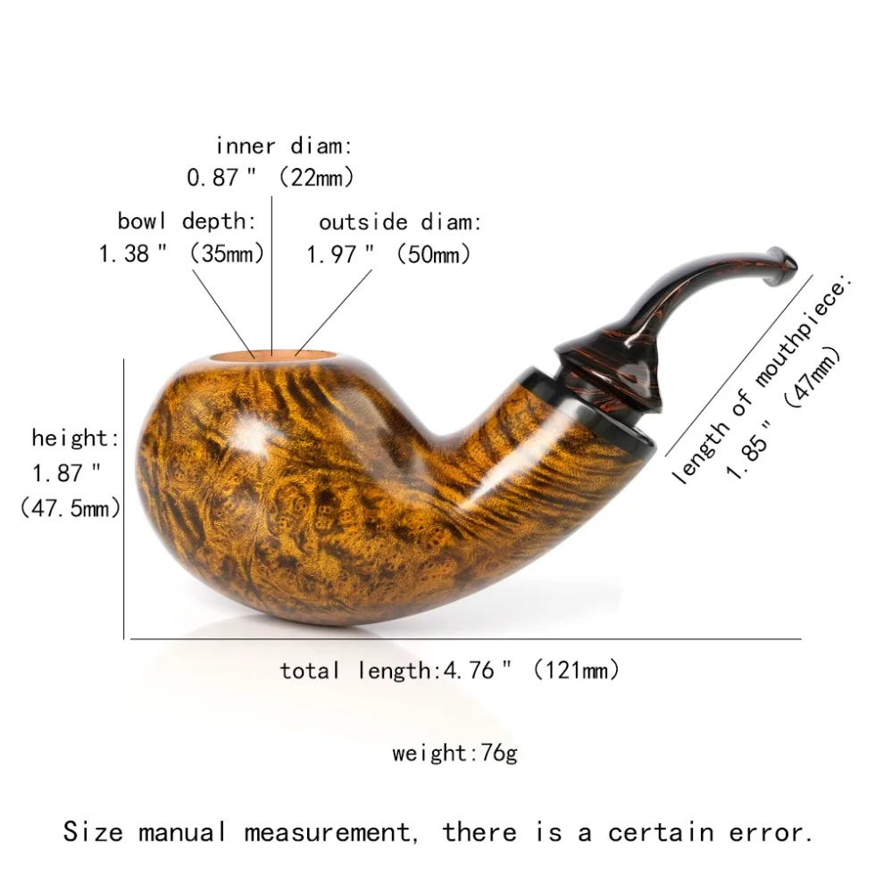 Briar Wood Apple Tobacco Pipe