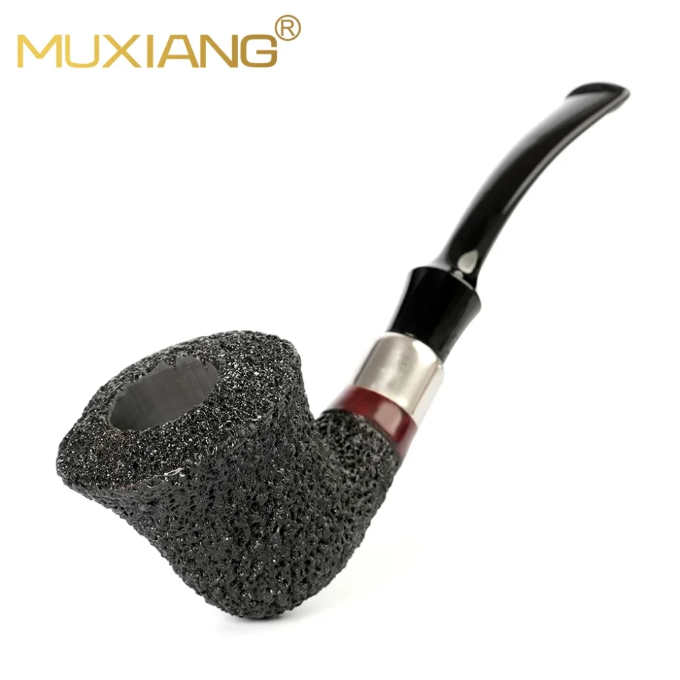 Black Sandblasted Zulu Tobacco Pipe