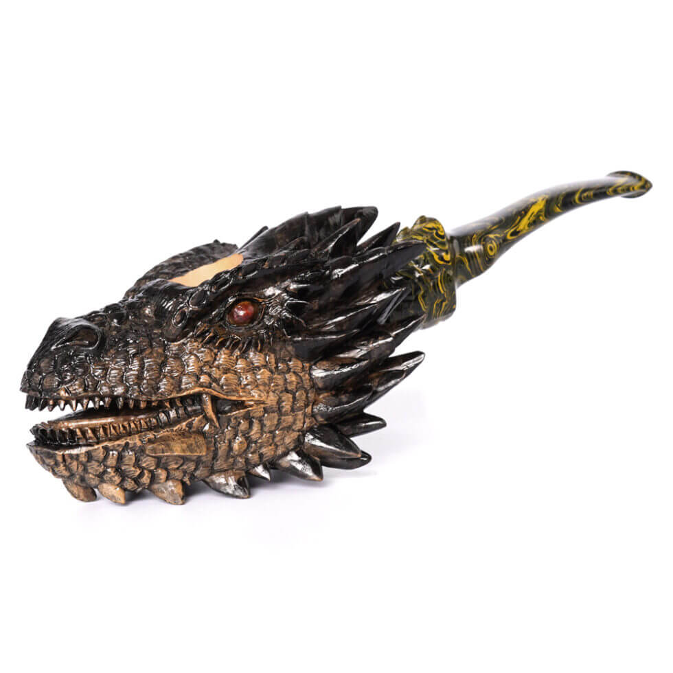 Black Dragon Custom Hand Carved Pipes