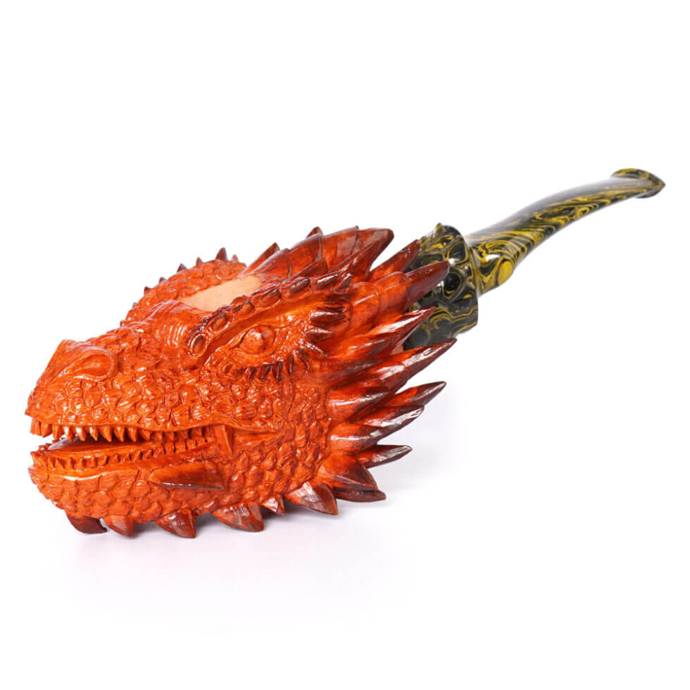 Luxe Hand Carved Dragon Pipe