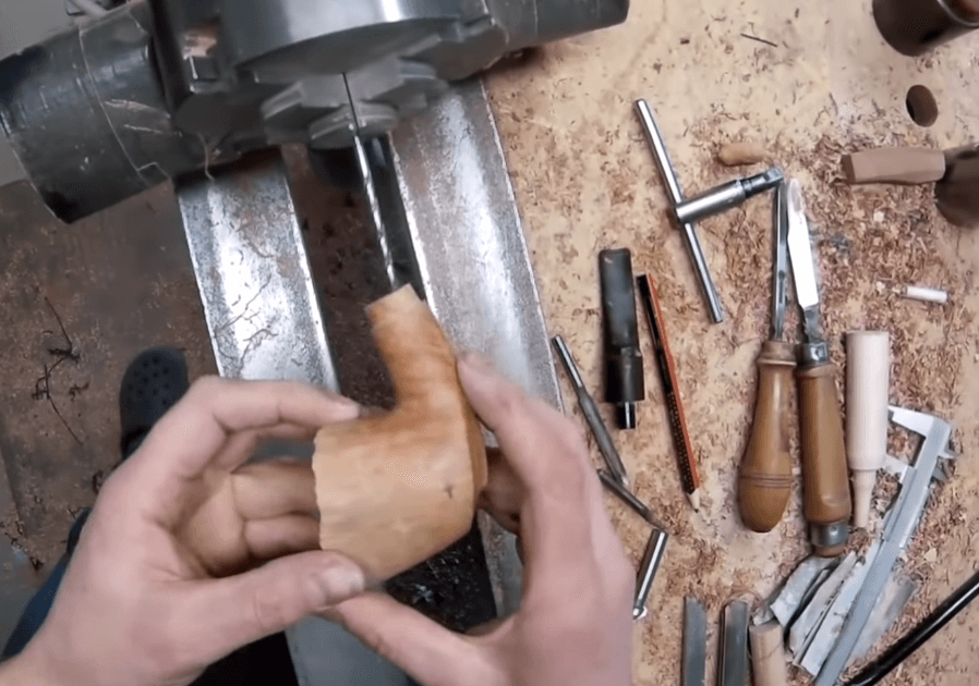 What tools are needed to carve and shape the pipe?