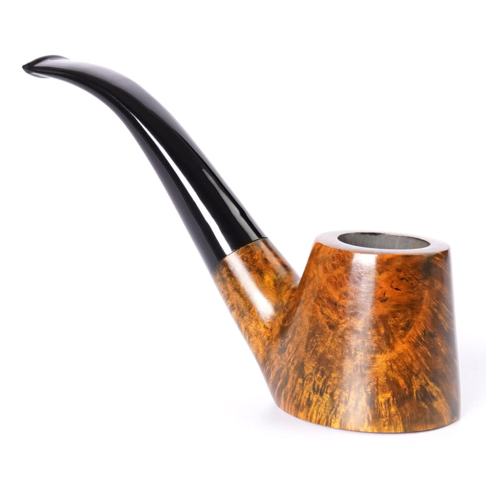 Smooth Briar Wood Volcano Tobacco Pipe