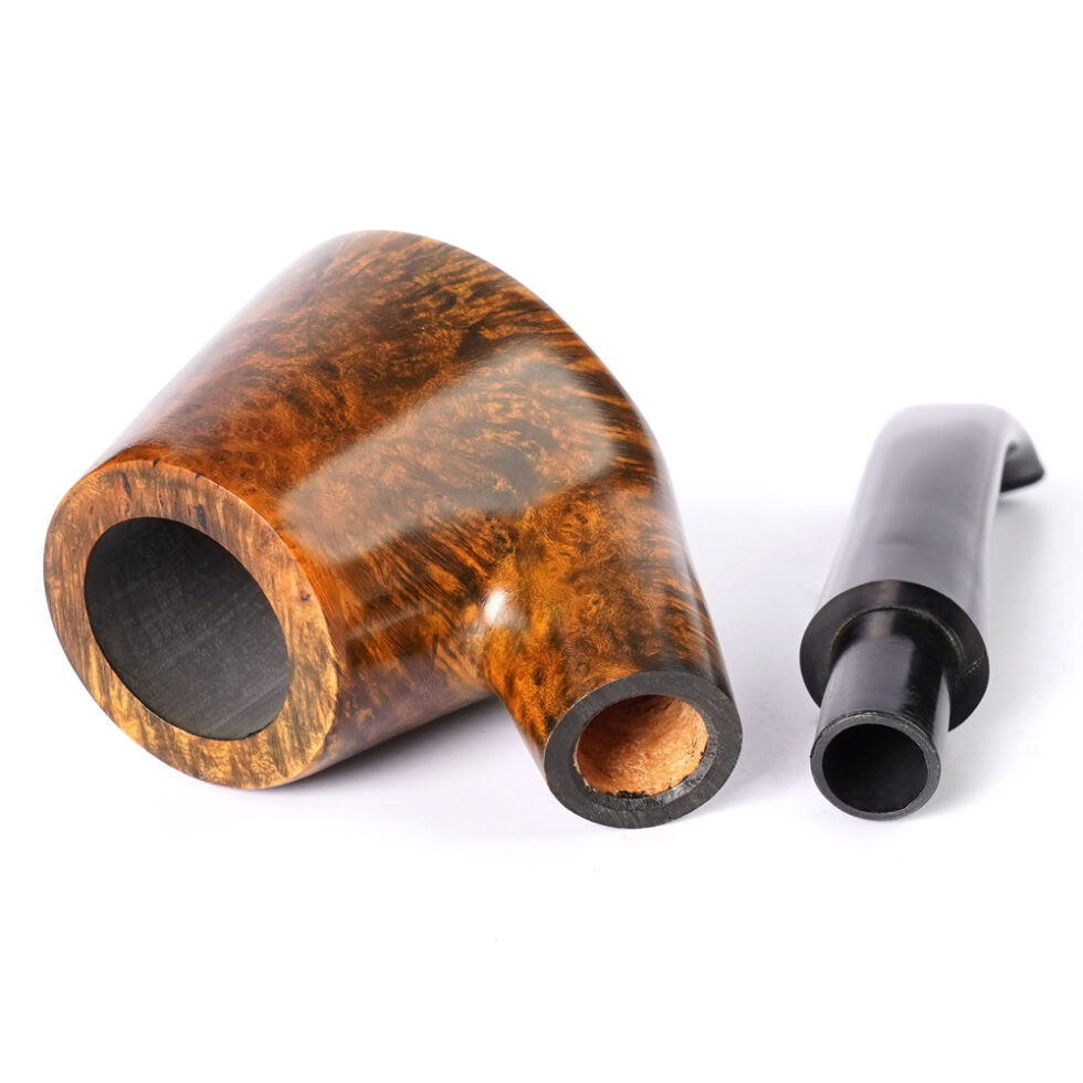 Smooth Briar Wood Volcano Tobacco Pipe