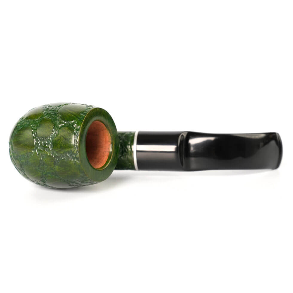 Green handmade tobacco pipe for sale