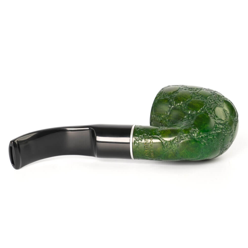 Green handmade tobacco pipe for sale