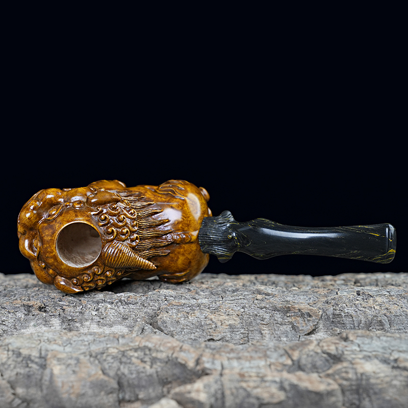 hand carved wooden pipes